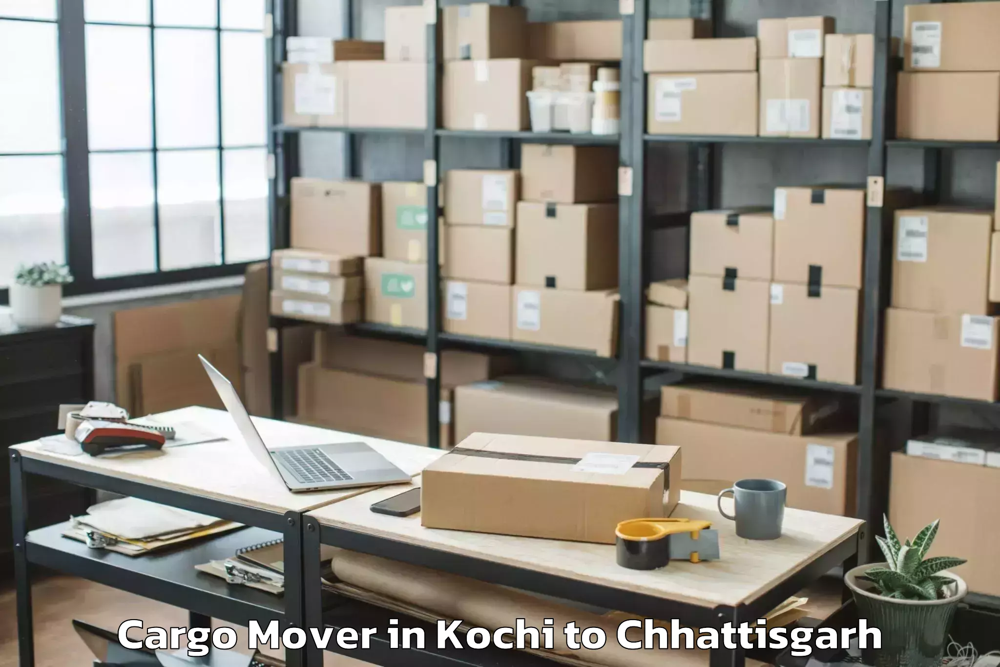 Book Kochi to Icfai University Raipur Durg Cargo Mover Online